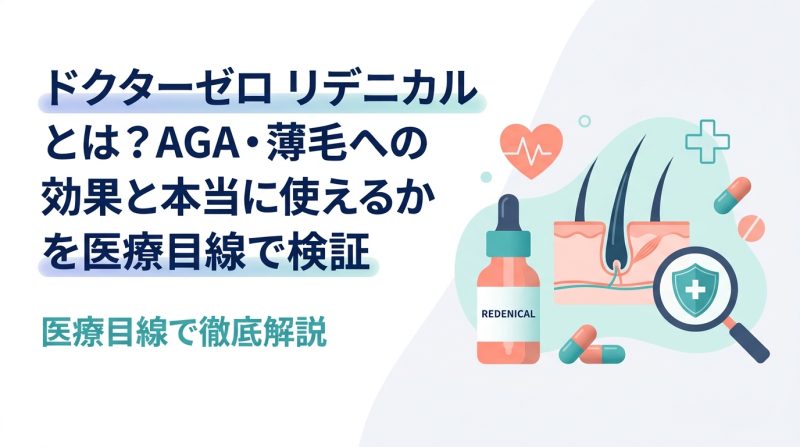 ドクターゼロ リデニカル - ドクターゼロ リデニカルとは?AGA・薄毛への効果を医療目線で検証