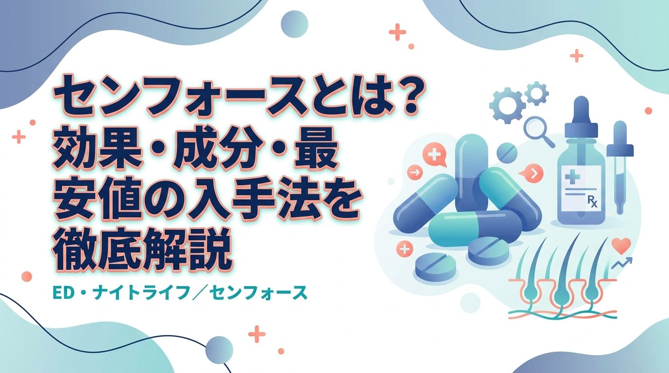 センフォース - センフォースとは何か｜ED治療薬の仕組みと選び方を解説