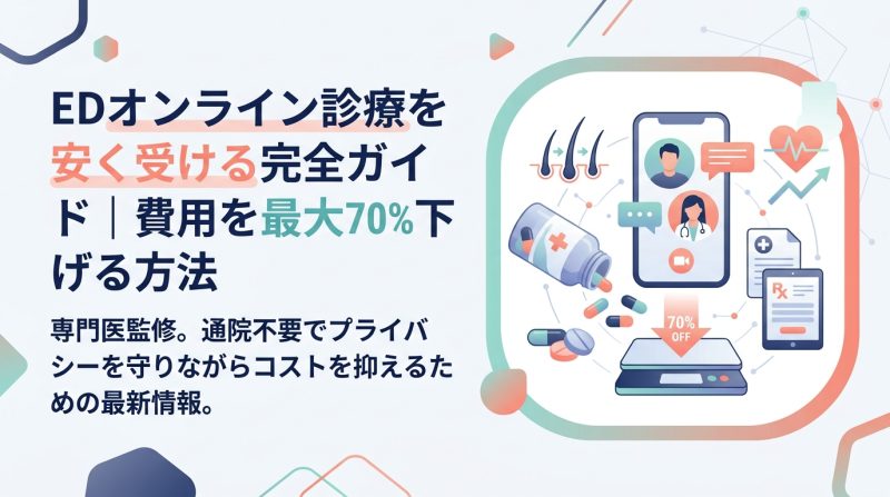 ed オンライン 安い - EDオンライン診療を安くする全手順｜費用・個人輸入まで徹底比較