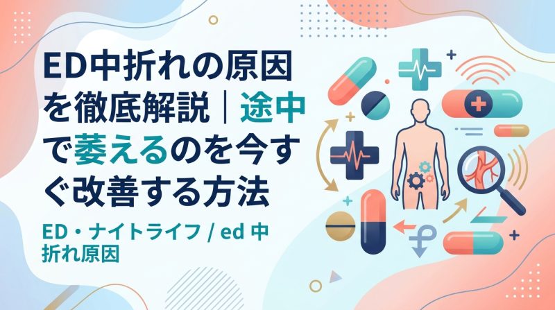 ed 中 折れ 原因 - ED中折れの原因を全解説｜勃起が途中で萎える5つの理由と対策