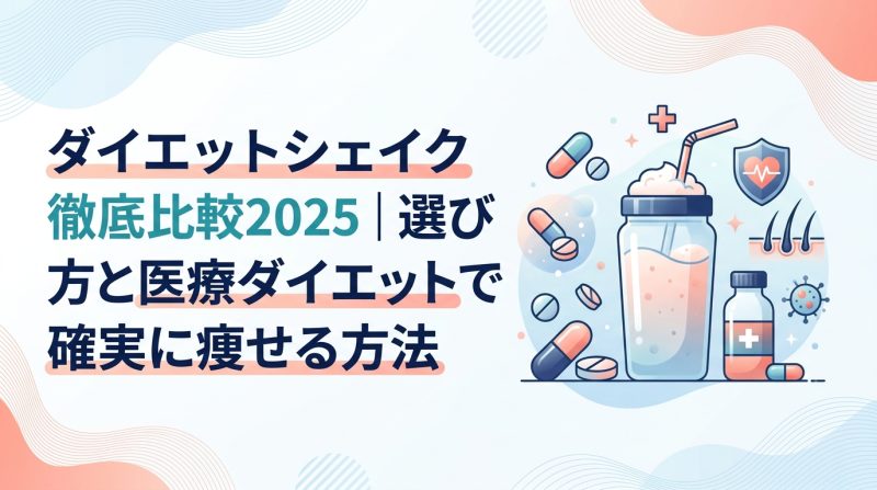 ダイエット シェイク 比較 - ダイエットシェイク比較2025年版｜選び方の軸と医療ダイエットで確実に痩せる最短ルート