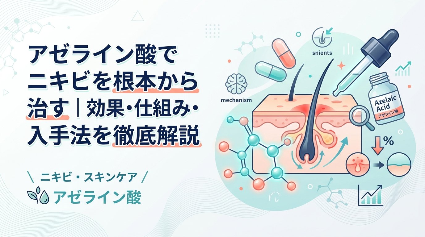 アゼライン酸 - アゼライン酸の効果と使い方｜ニキビ・肌荒れへの働きを解説