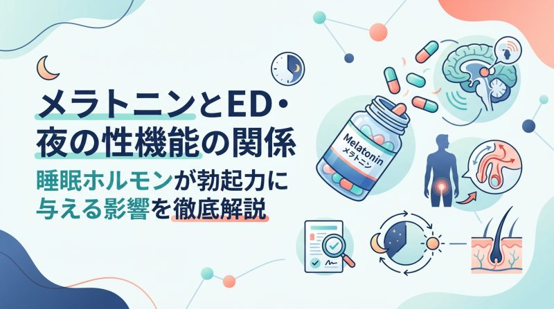 メラトニン - メラトニンとEDの関係|睡眠ホルモンが性機能に与える影響