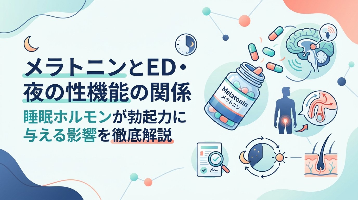 メラトニン - メラトニンとEDの関係｜睡眠ホルモンが性機能に与える影響