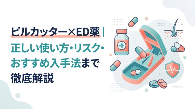 ピルカッター - ピルカッターでED治療薬を半錠にする方法と注意点