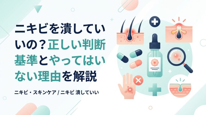 ニキビ 潰し て いい - ニキビを潰していい？後悔しない判断基準と正しい対処法を徹底解説