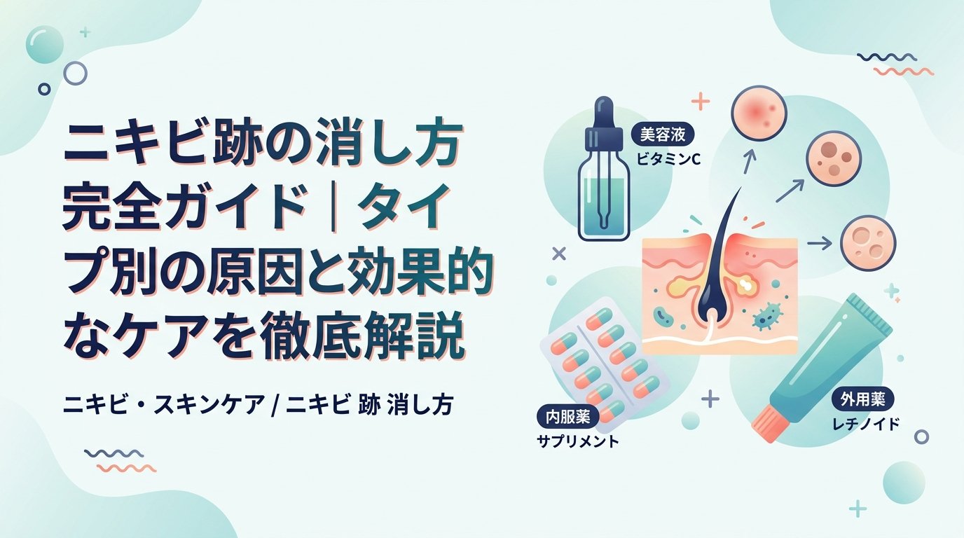 ニキビ 跡 消し方 - ニキビ跡を消す方法を徹底解説｜タイプ別に効くケアと治療を比較