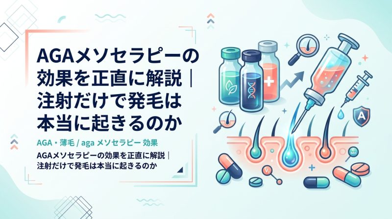aga メソセラピー 効果 - AGAメソセラピーの効果を知りたい人へ|注射+飲み薬で最速発毛を目指す方法