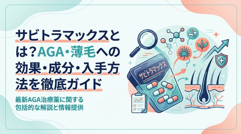 サビトラマックス - サビトラマックスとAGA治療の関係|薄毛への効果と選び方を解説