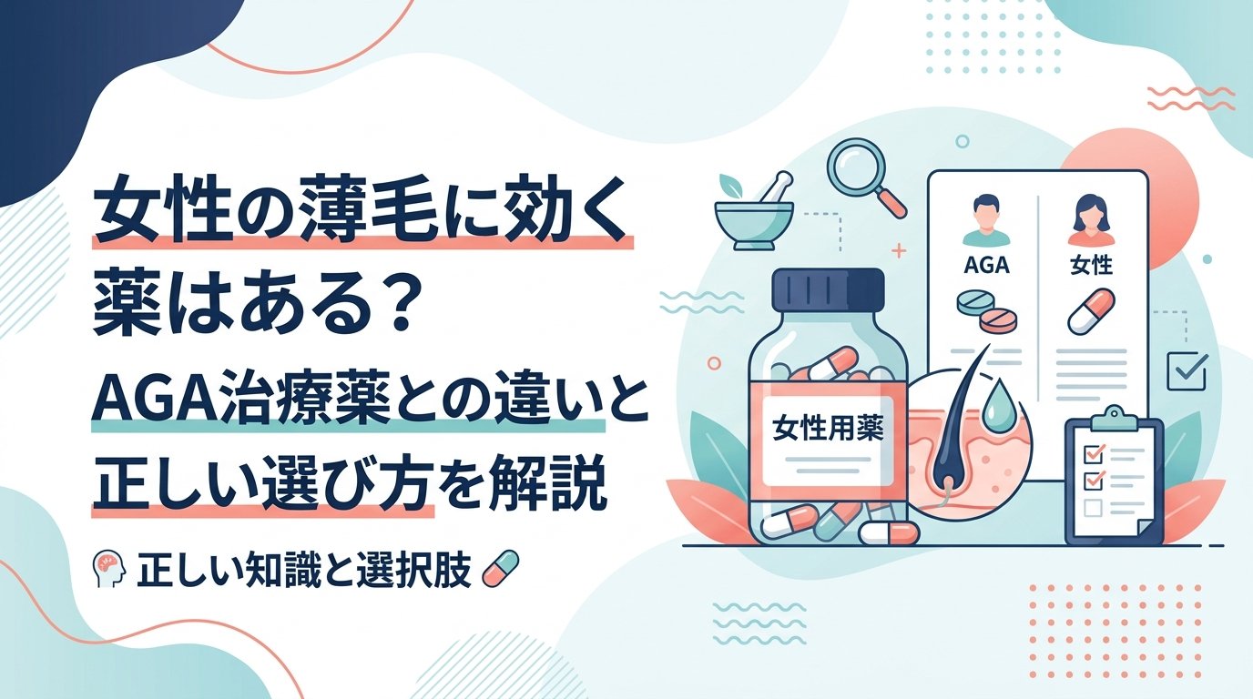 aga 女性 薬 - 女性の薄毛に効く薬はある？AGA・FAGA治療薬の種類と選び方を徹底解説