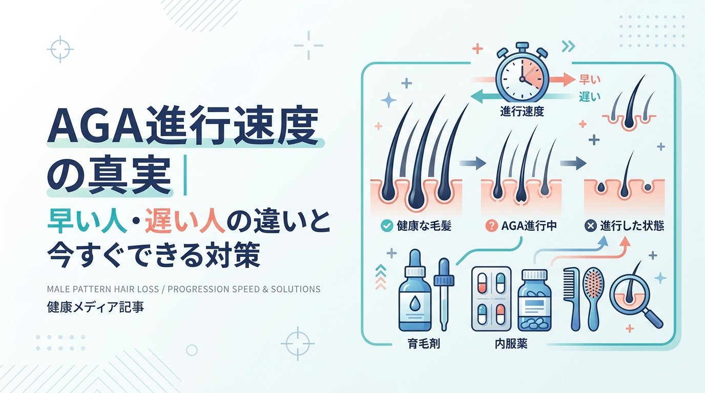 aga 進行 速度 - AGA進行速度を左右する6つの要因と、今日から止める具体策
