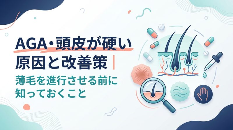 aga 頭皮 硬い - AGA頭皮が硬い原因を徹底解説｜柔らかくする具体策と治療法