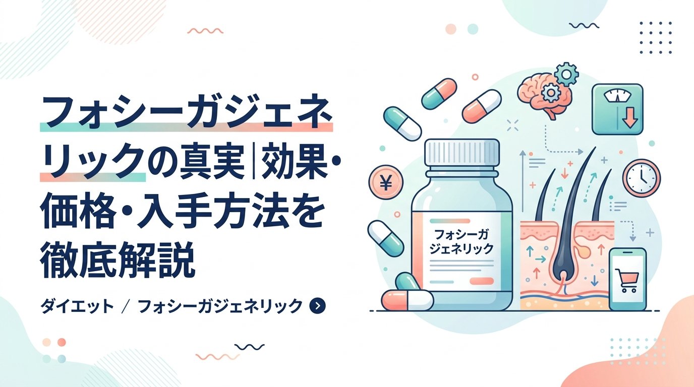 フォシーガジェネリック - フォシーガジェネリックとダイエット薬の選び方を徹底解説