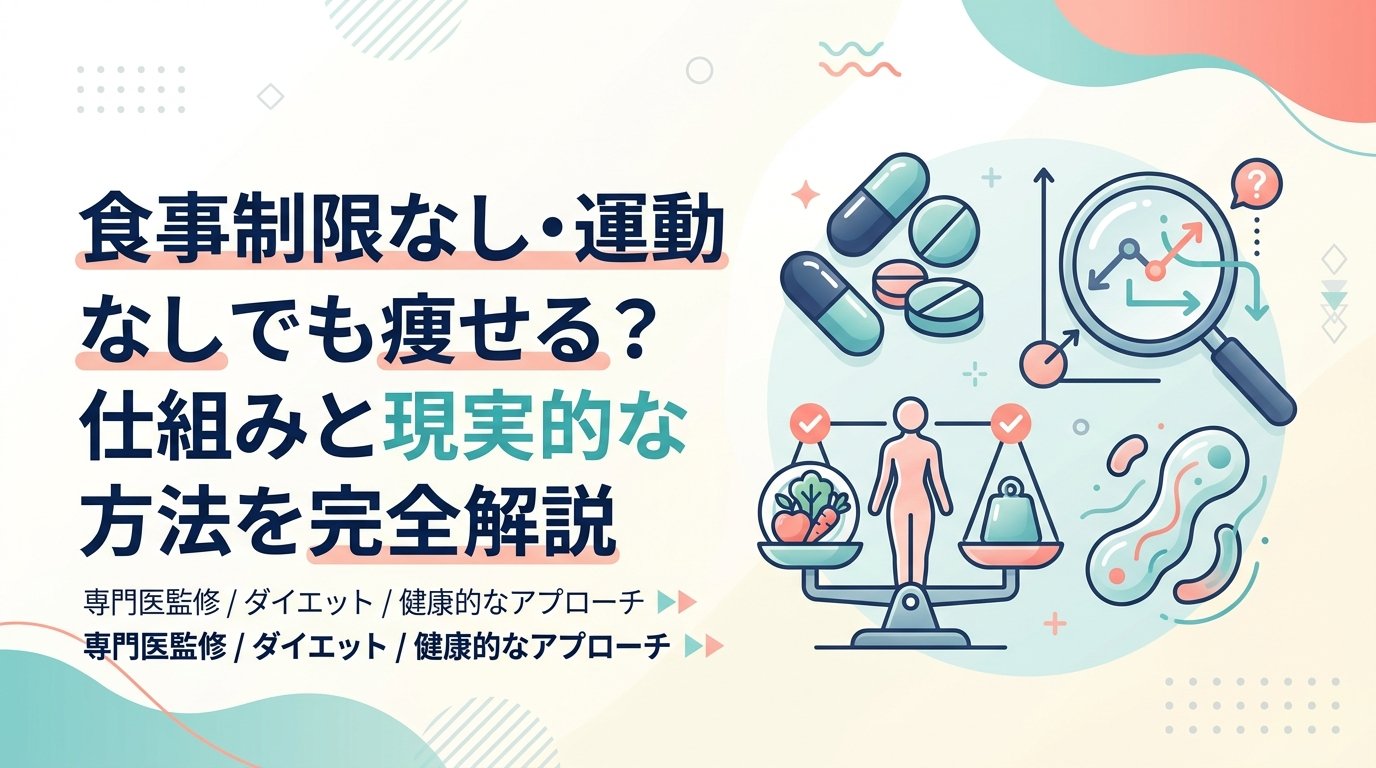 ダイエット 食事 制限 なし 運動 - 食事制限なし・運動なしで痩せる現実的な方法と医療ダイエットの全知識