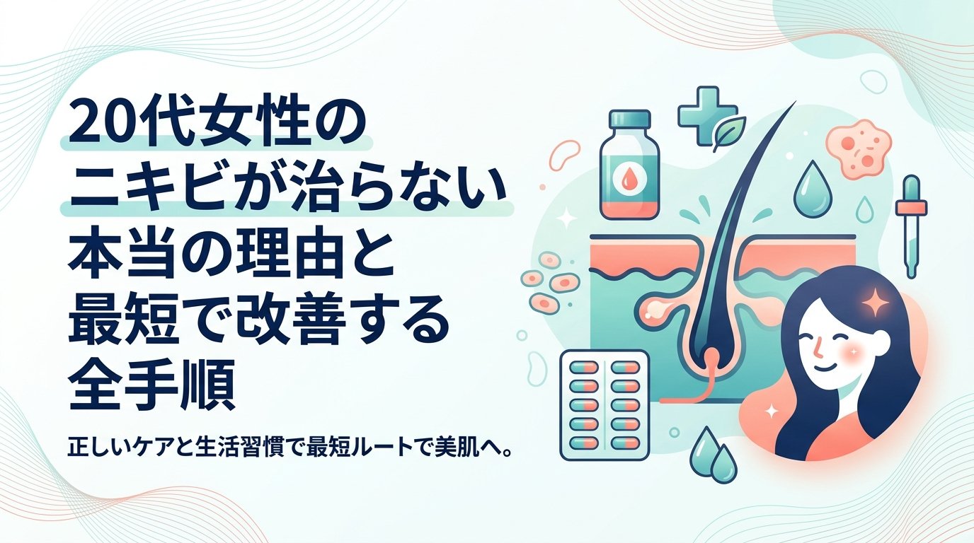 ニキビ 20 代 女性 - 20代女性のニキビが消えない理由と、今日から始める本当の改善策